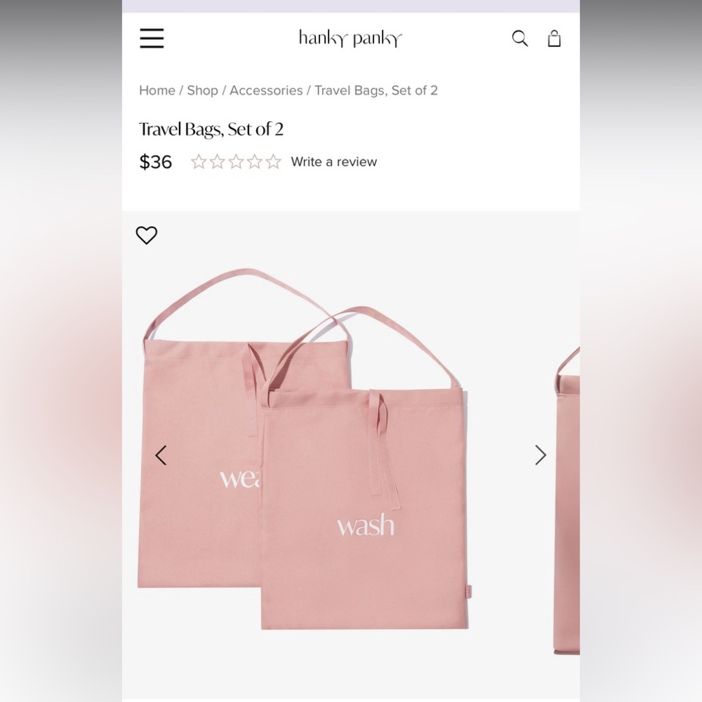 Brand new - never used travel bags